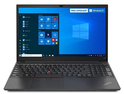 Lenovo ThinkPad E15 Intel Core i3 11th Gen 15.6-inch (39.62 cm) Full HD Thin and Light Laptop (4GB RAM/256GB SSD/Windows 10 Home SL/MS Office/FPR/Black/1.7 kg), 20TDS0DV00