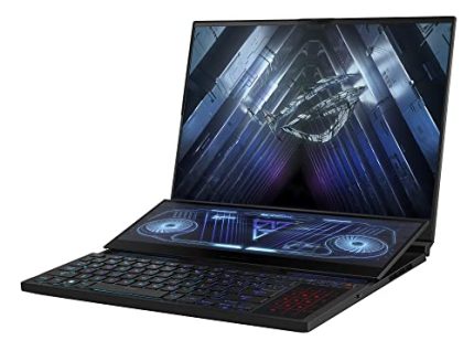 ASUS ROG Zephyrus Duo 16 (2022) Dual Screen Laptop, 16″ (40.64 cm) QHD+ 165Hz/3ms, AMD Ryzen 9 6900HX, 16GB RTX 3080 Ti, Gaming Laptop (32GB/2TB SSD/Win 11/with Office/Black/2.60 Kg) GX650RXZ-LO227WS