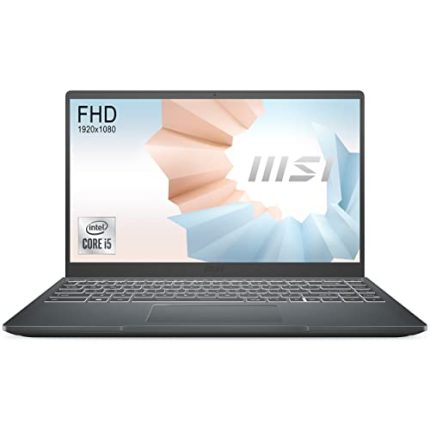 MSI Modern 14, Intel i5-10210U, 14″(35cm) FHD IPS-Level 60Hz Panel Laptop (8GB/512GB NVMe SSD/Windows 10 Home/Intel UHD Graphics/Carbon Grey/1.3Kg), B10MW-639IN