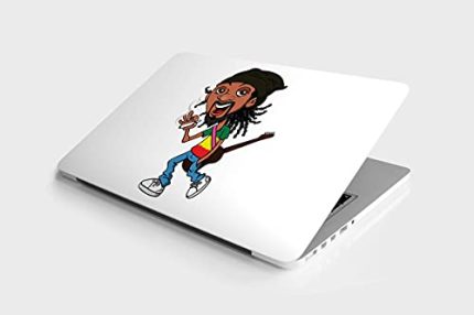 DWELLSINDIA Bob Marley Skin/Sticker for Laptops Upto 15.6 Inch Suitable for HP, Lenovo, Dell, Acer, Asus (HD Quality, Multicolor) – Pack of 2