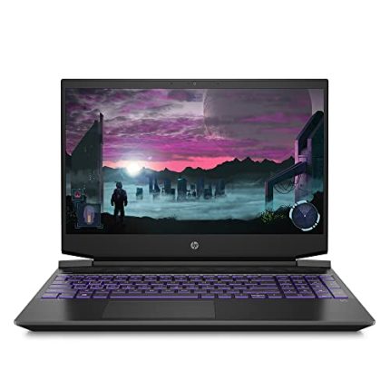 HP Pavilion AMD Ryzen 7 5800H 15.6 inches(39.6cm) FHD Gaming Laptop (16GB/512GB SSD/Windows 11 Home/NVIDIA RTX 3050 Graphics/MS Office/ Shadow Black & Ultra Violet/1.98 Kg), 15-ec2146AX