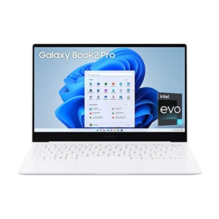 Samsung Galaxy Book2 Pro Intel 12th Gen i5 EvoTM 33.78cm (13.3″) AMOLED Thin & Light Laptop (16 GB/512 GB SSD/Windows 11/MS Office/Backlit KB/Fingerprint Sensor/Silver/0.87Kg), NP930XED-KB3IN