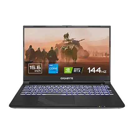 GIGABYTE G5 ME-51IN213SH with 15.6″ FHD 144Hz, Intel 12th Gen i5- 12500H ,Nvidia RTX 3050Ti 4G Gaming Laptop (16GB DDR4 Memory/ Windows 11 Home/64bit + Office 365 / Gen4 512 GB SSD Black )