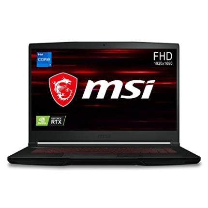 MSI Gaming GF63 Thin, Intel 11th Gen. i7-11800H, 40CM FHD 60Hz Gaming Laptop (8GB/512GB NVMe SSD/Windows 10 Home/Nvidia RTX3050 4GB GDDR6/ Black/1.86Kg), 11UC-850IN