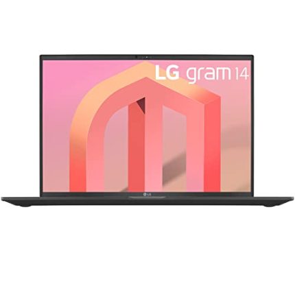 LG Gram14 Intel EVO-[12th Gen Corei7/Win11/16GB/512GB SSD Intel Iris Xe Graphics] [Thunderbolt4/USB-C] [FHD Webcam+Built-in AI] 72WH Battery 3Yrs Warranty (Black,999 Grams)