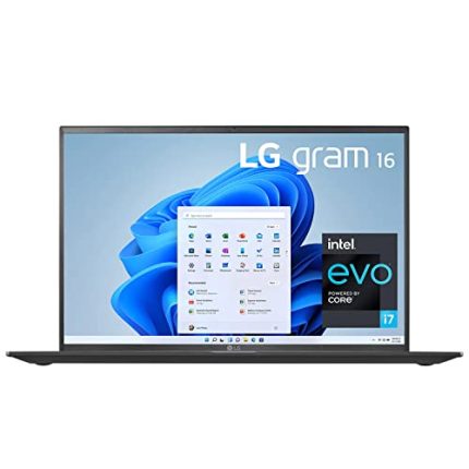 LG Gram 16 inches(40cm) Intel Evo 11th Gen Core i7 Ultra-Light Laptop (16GB RAM, 512 GB SSD, Windows 11 Home Preload, Iris Xe Graphics,USB-Cx2, 1.19 kg, 16Z90P-G.AH85A2, Black)