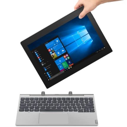 (Renewed) Lenovo IdeaPad D330 Intel Celeron N4020 10.1″ HD IPS Detachable 2-in-1 Laptop (4GB/128GB eMMC/Windows 10/1 Yr Warranty/Mineral Grey/1.1Kg), 82H0001YIN