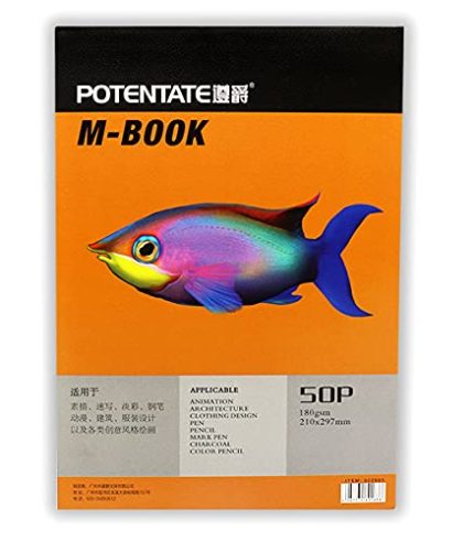 ARTRACK Bristol Smooth Paper A4 Pad, 50 Sheets 180 GSM Paper – Ideal for Animations, Architecture, Designing, Suitable for Pencil, Ink Pen, Charcoal & Crayons.