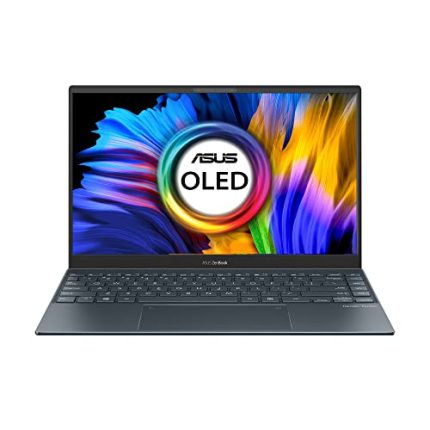 ASUS ZenBook 13 OLED (2021), 13.3″ (33.78 cms) FHD OLED, Intel Evo Core i5-1135G7 11th Gen, Thin and Light Laptop (8GB/512GB SSD/Windows 11/Iris Xe Graphics/Office 2021/Grey/1.14 Kg), UX325EA-KG502WS