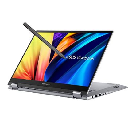 ASUS Vivobook S 14 Flip (2022), 14-inch (35.56 cms) FHD+ 16:10 Touch, AMD Ryzen 5 5600H, 2-in-1 Laptop (16GB/512GB SSD/Integrated Graphics/Windows 11/Office 2021/Silver/1.5 kg), TN3402QA-LZ511WS