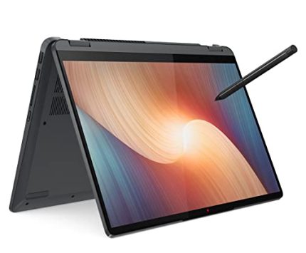 (Renewed) Lenovo IdeaPad Flex 5 AMD Ryzen 5 5500U 14″ (35.56cm) WUXGA IPS 2-in-1 Convertible Touchscreen Laptop (16GB/512GB SDD/Win11/Office 2021/Backlit/FPR/3months Game Pass/Storm Grey/1.55Kg), 82R9008GIN