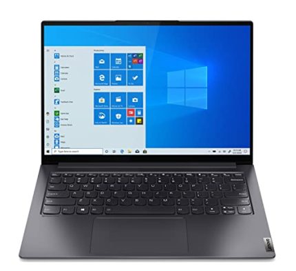 Lenovo Yoga Slim 7 Pro Intel Evo Core i5-11320H 14″(35.6cm) 2.8K 400nits Thin & Light Laptop(16GB/512GB SSD/Win11/Office 2021/90Hz/Backlit/3Yr Brand Warranty/Slate Grey/Metal Surface/1.3Kg),82NC00EWIN