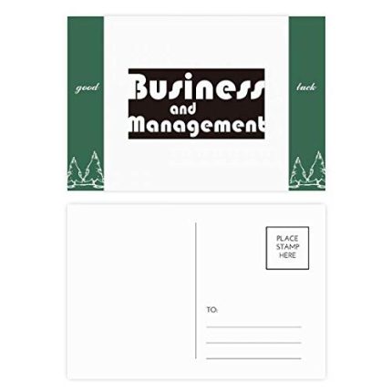 DIYthinker Major Business And Management Black Good Luck Postcard Set Card Mailing Side 20Pcs 5.7 inch x 3.8 inch MultiColor