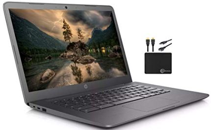 HP 2020 Premium Chromebook 14” HD Laptop Business & Student, Intel Celeron N3350, up to 2.4GHz, 4GB RAM, 32GB eMMC, HD Webcam, Bluetooth, WiFi, Chrome OS, 11+ Hour Battery, w/MarXsol Accessories