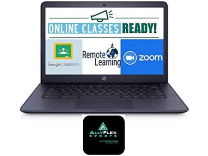 HP 2020 Chromebook 14-inch Laptop Computer for Business Student Online Class/Remote Work, AMD A4 Processor, 4 GB RAM, 32 GB eMMC Storage, Chrome OS, WiFi, Bluetooth 4.2, 10 Hrs Battery+AlleFlex MP